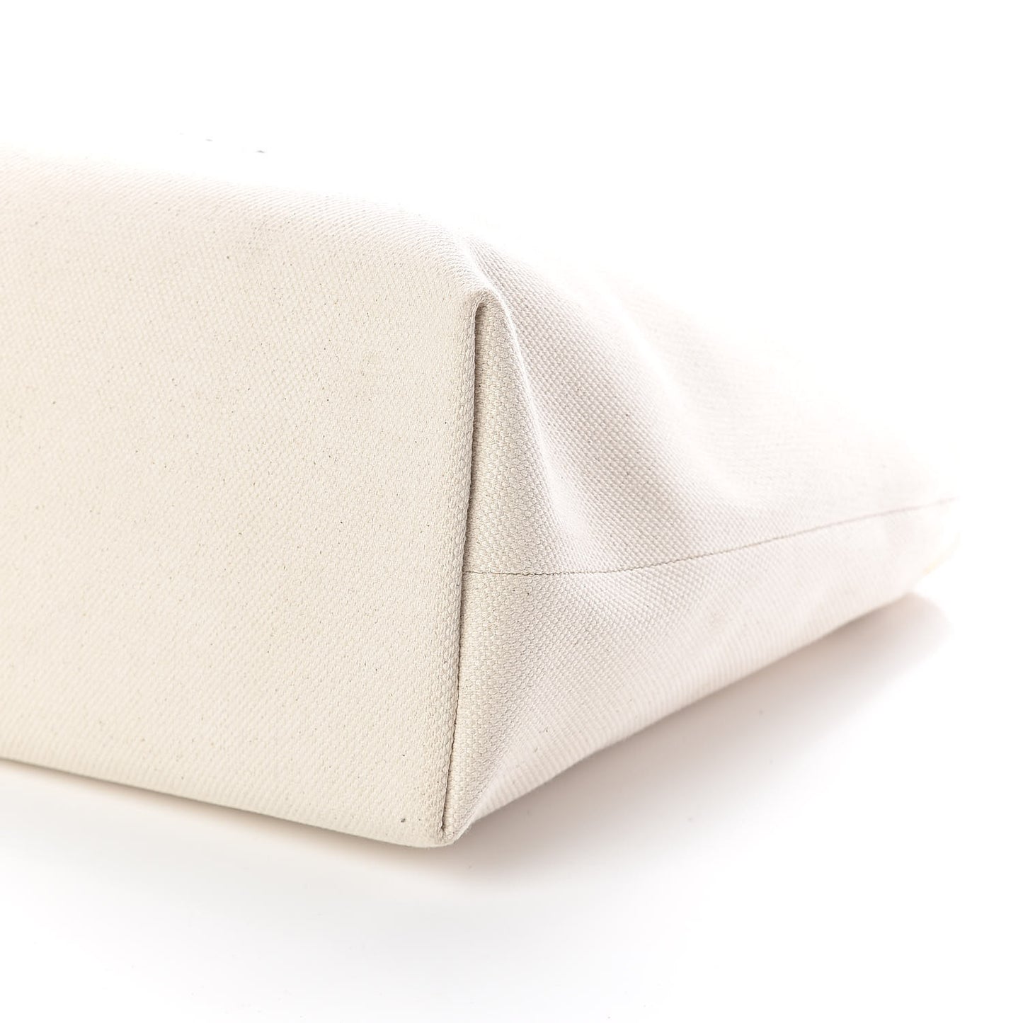 Canvas Calfskin Horizontal Cabas Natural Tan