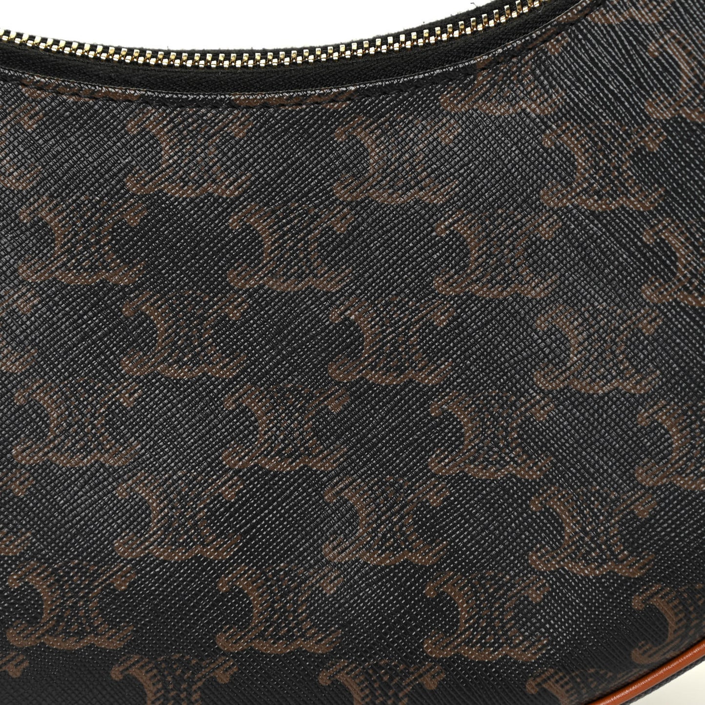 Triomphe Canvas Calfskin Ava Shoulder Bag Tan