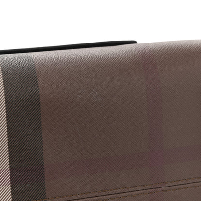 Burberry E-Canvas Check Calfskin Medium Freya Tote Dark Birch Brown 11 of 11