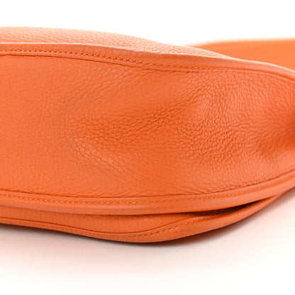 Hermes Taurillon Clemence Evelyne III GM Orange 10 of 15