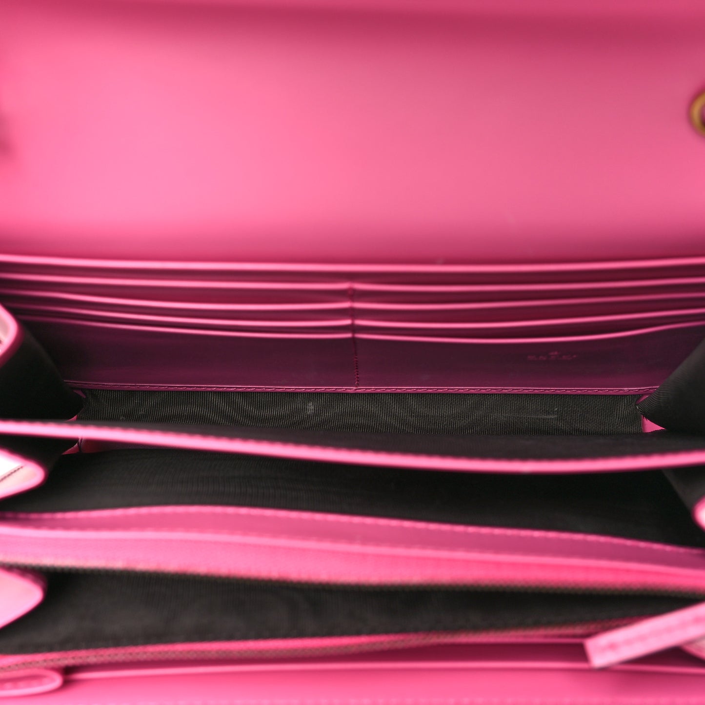 Smooth Calfskin GG Marmont Chain Wallet Pink Tropical Flower