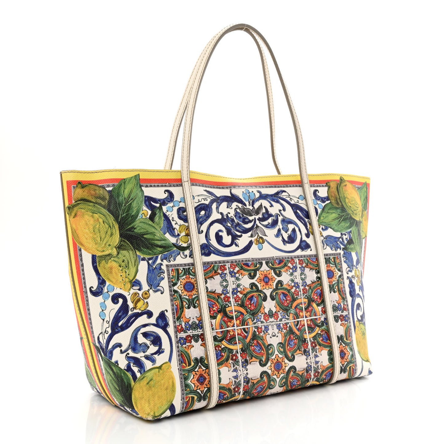 Dauphine Printed Escape Portofino Tote White Multicolor