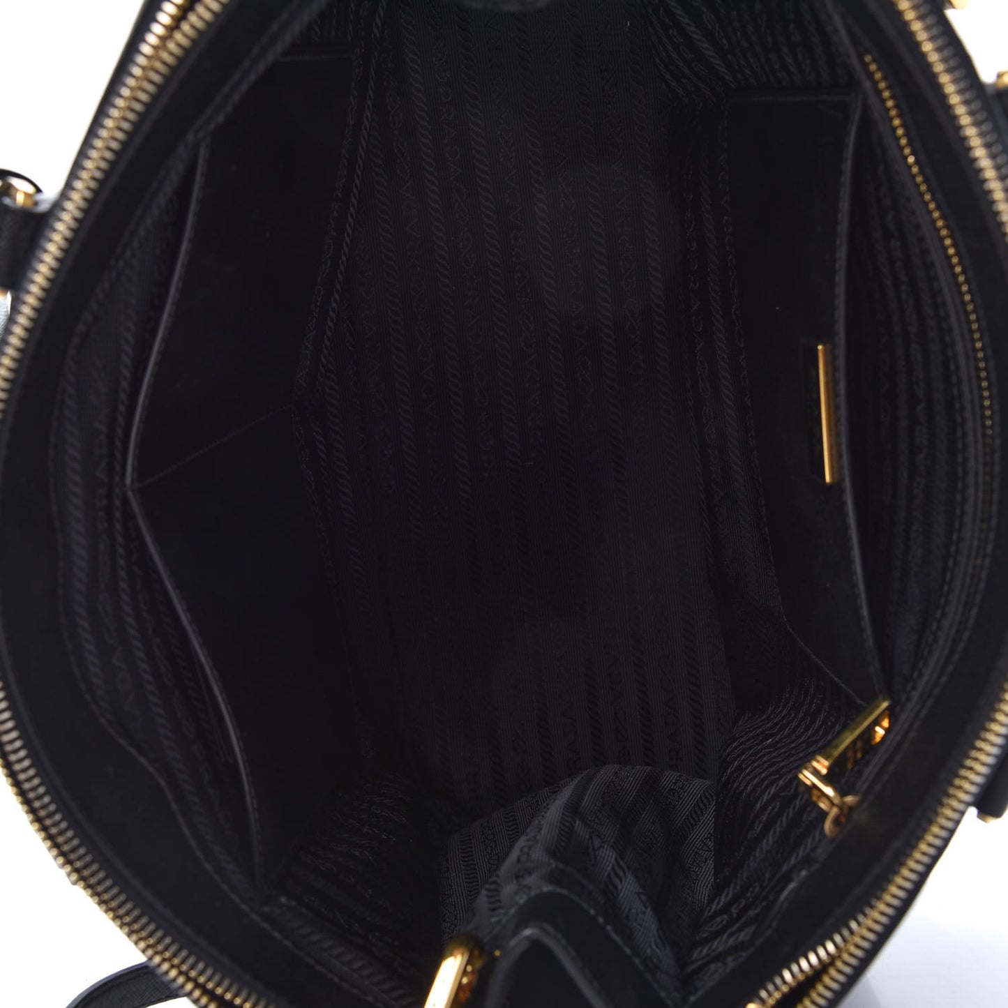 Saffiano Medium Galleria Double Zip Tote Black
