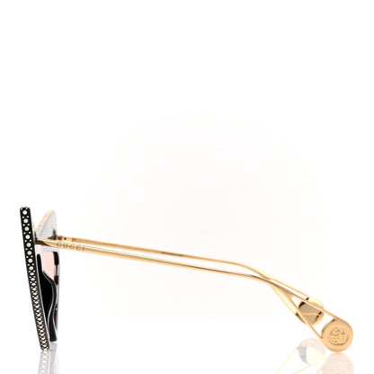 Gucci Acetate Crystal Geometric Sunglasses GG0430S Black 3 of 8