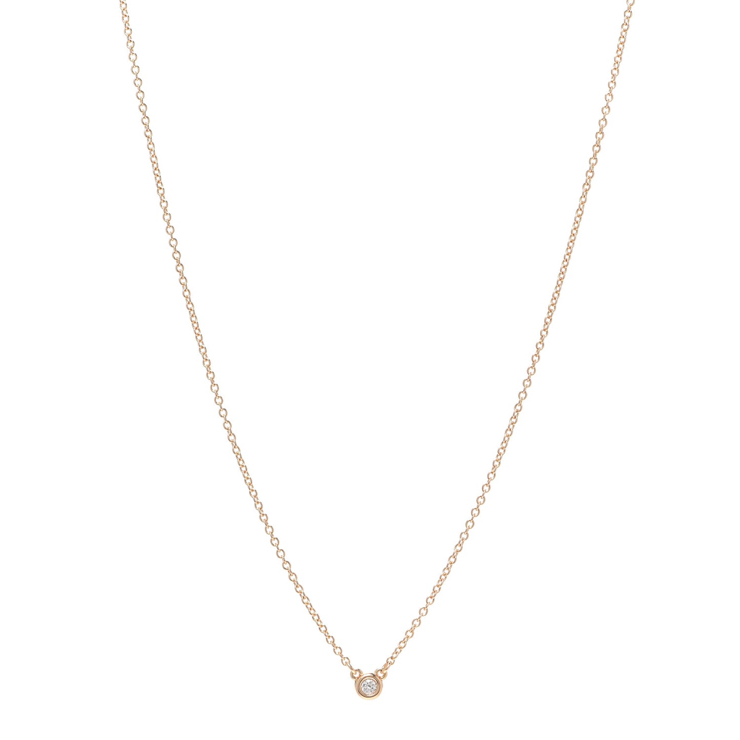 18K Yellow Gold Diamond .05ct Elsa Peretti Diamonds by the Yard Pendant Necklace