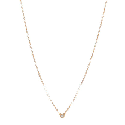 Tiffany 18K Yellow Gold Diamond .05ct Elsa Peretti Diamonds by the Yard Pendant Necklace 1 of 6