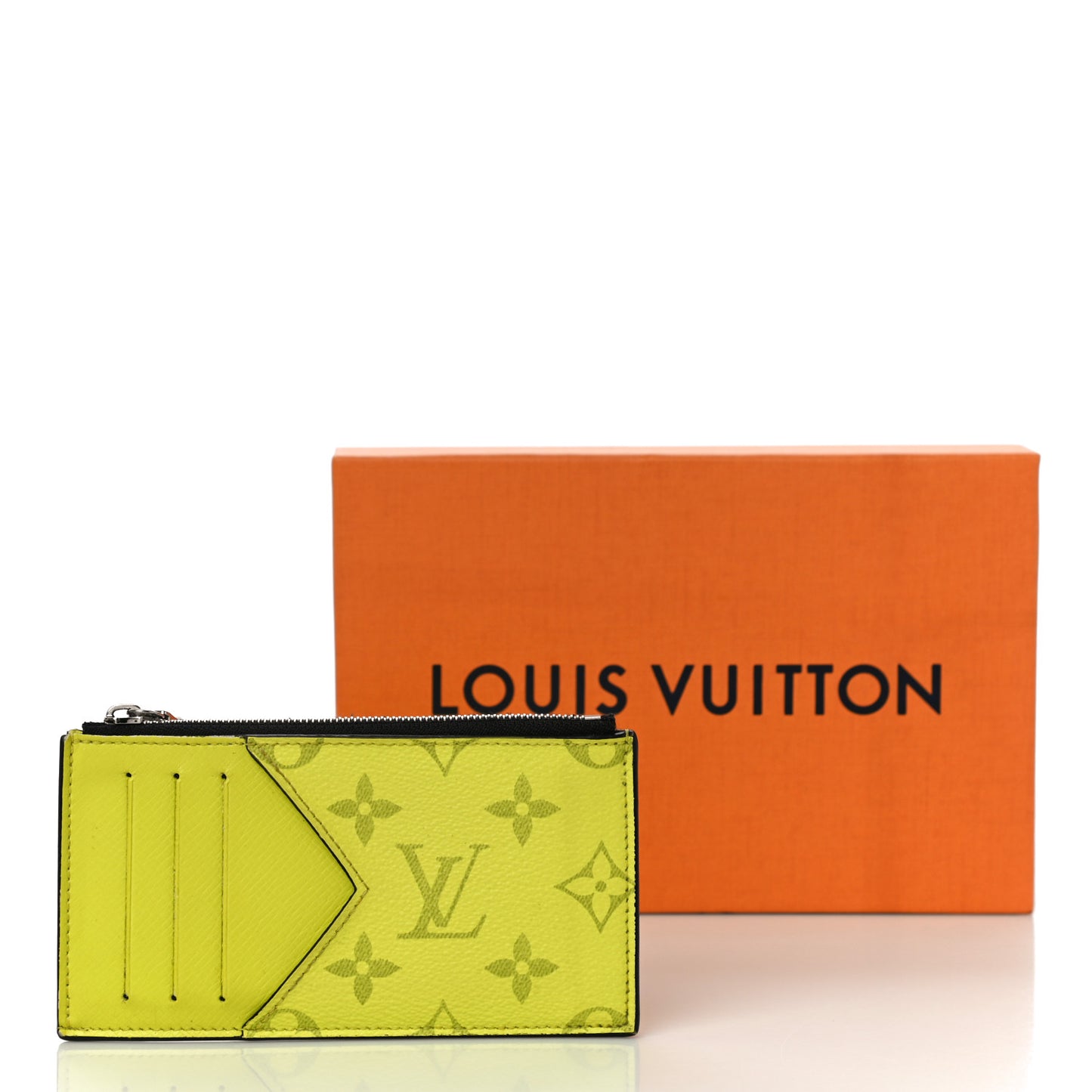 Monogram Taiga Coin Card Holder Yellow