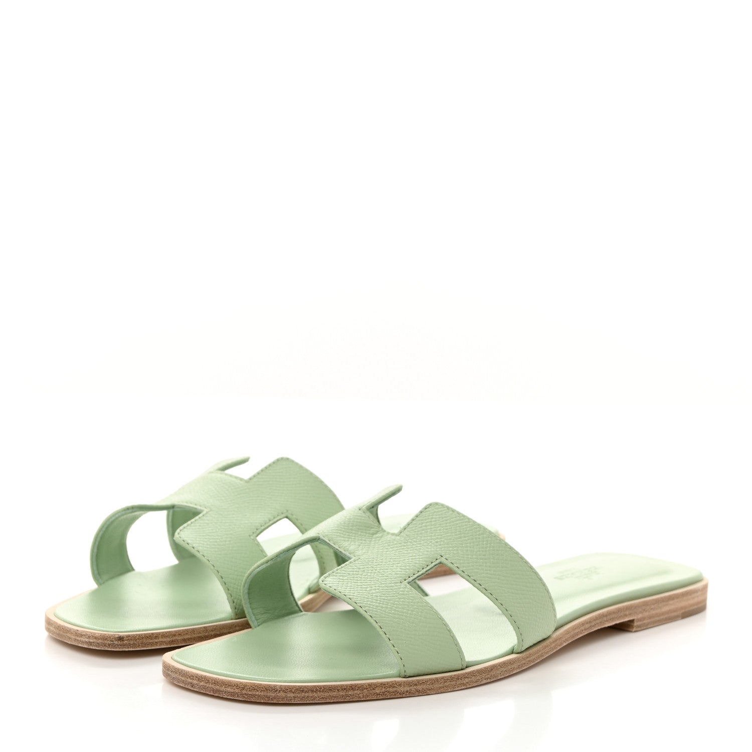Hermes Epsom Oran Sandals 39 Vert Jade 3 of 10