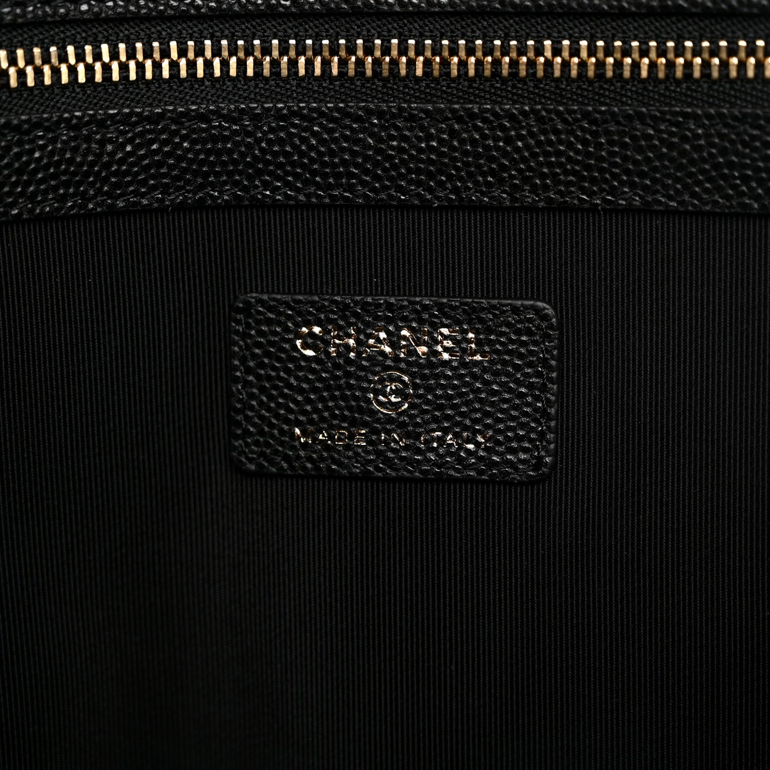 Chanel Caviar Quilted Large Cosmetic Case Black 2 of 7
