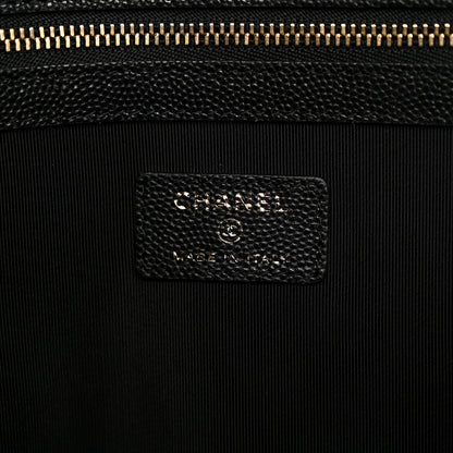 Chanel Caviar Quilted Large Cosmetic Case Black 2 of 7