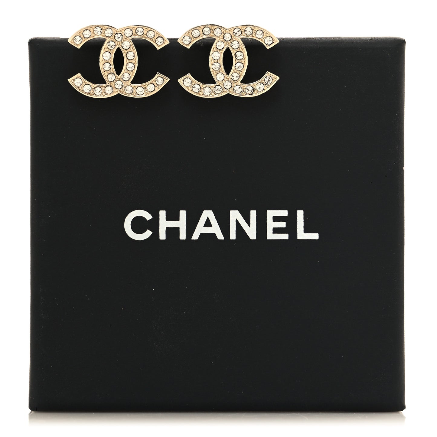 Crystal CC Earrings Gold