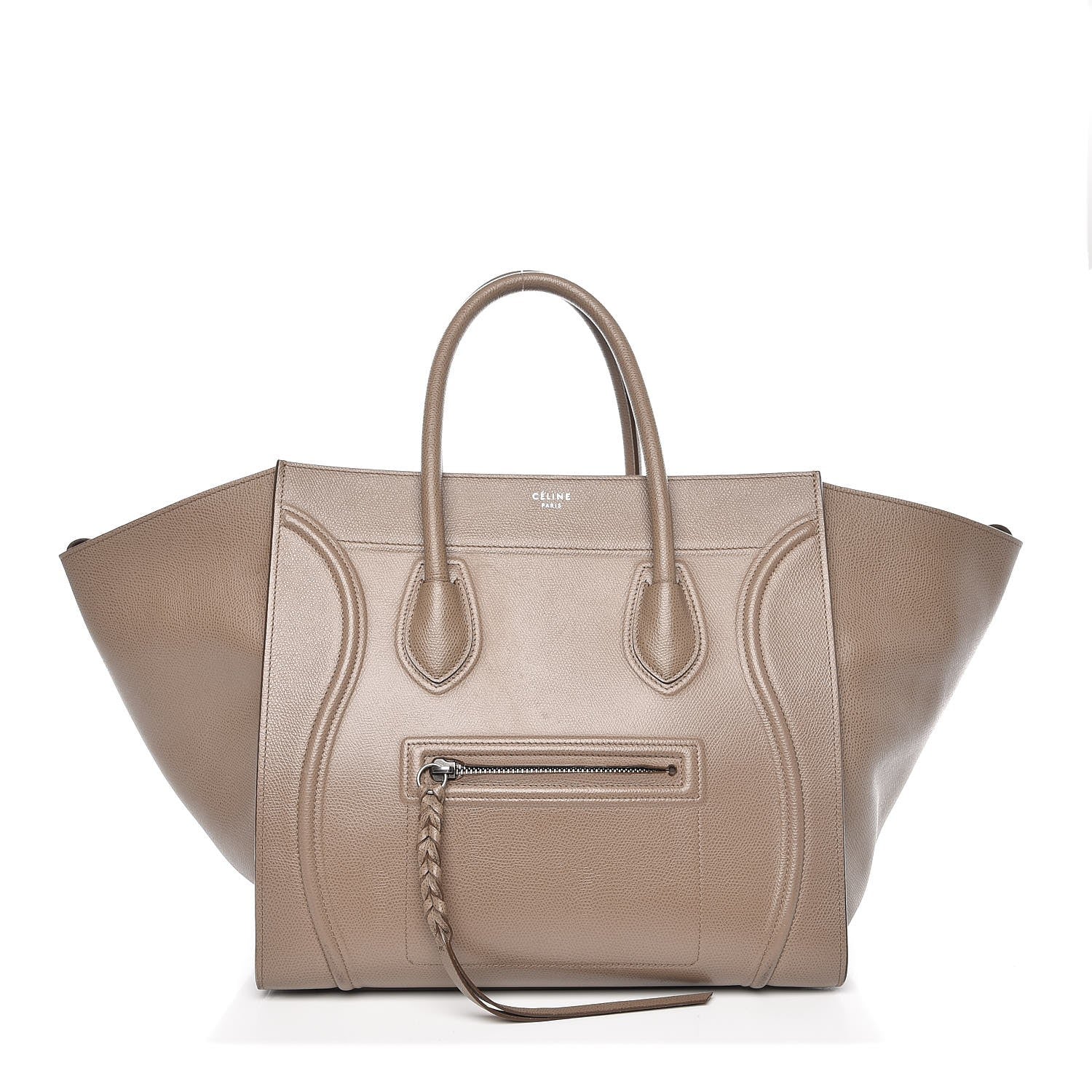 Celine Grained Calfskin Medium Phantom Luggage Taupe 1 of 12