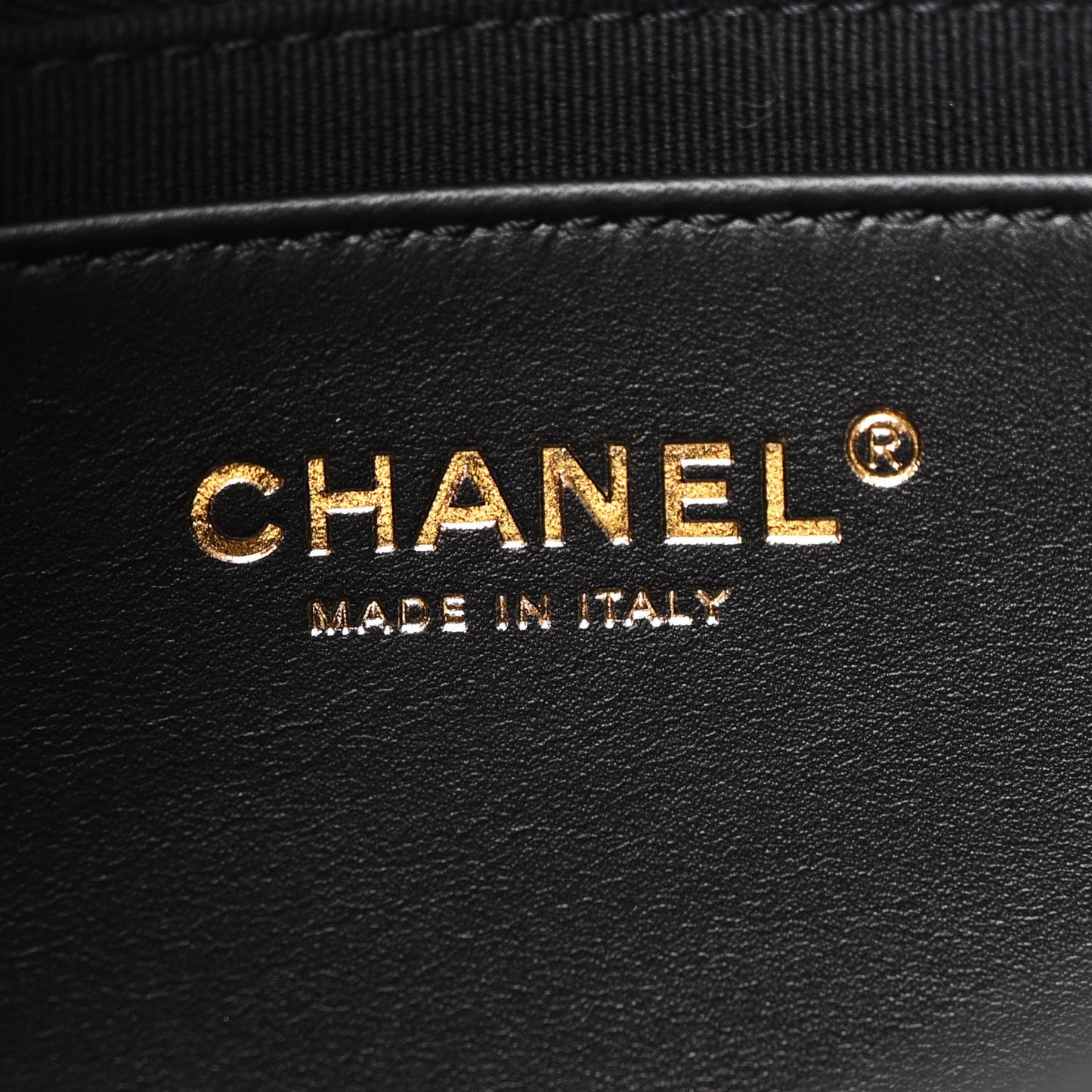 Lambskin Quilted Small CC Links Flap Black