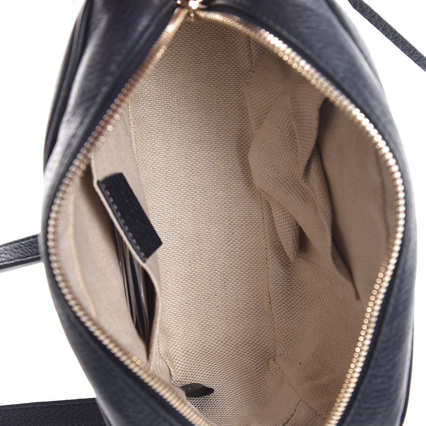 Pebbled Calfskin Small Soho Disco Bag Blue