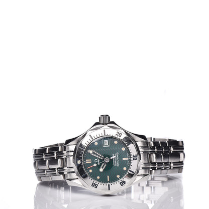 Omega Stainless Steel 28mm Seamaster Jacques Mayol Quartz Watch Green 2584.41 3 of 7