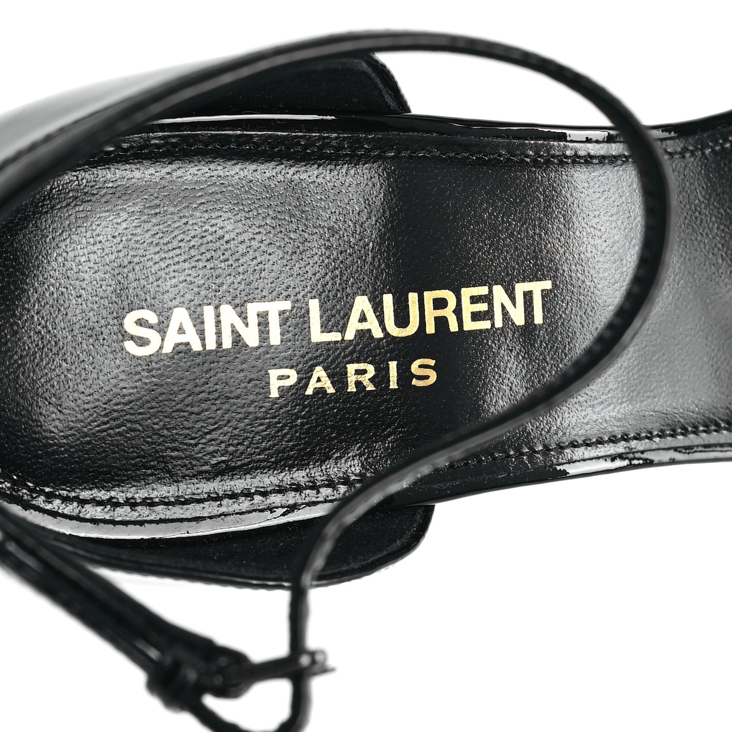 Patent Calfskin Opyum 110 Sandals 37.5 Black