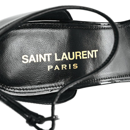 Saint Laurent Patent Calfskin Opyum 110 Sandals 37.5 Black 8 of 10