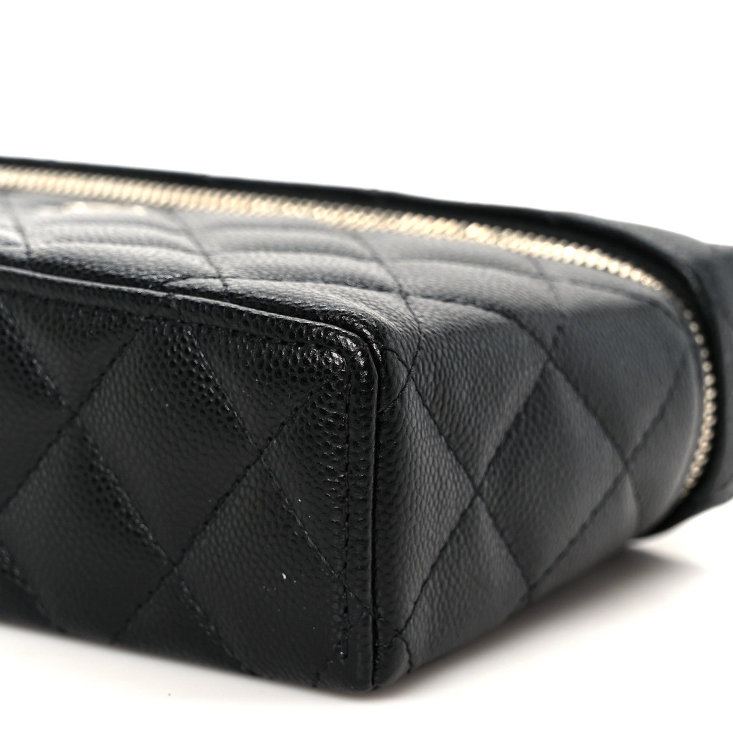 Chanel Caviar Quilted Top Handle Slim Vanity With Chain Black 10 of 11