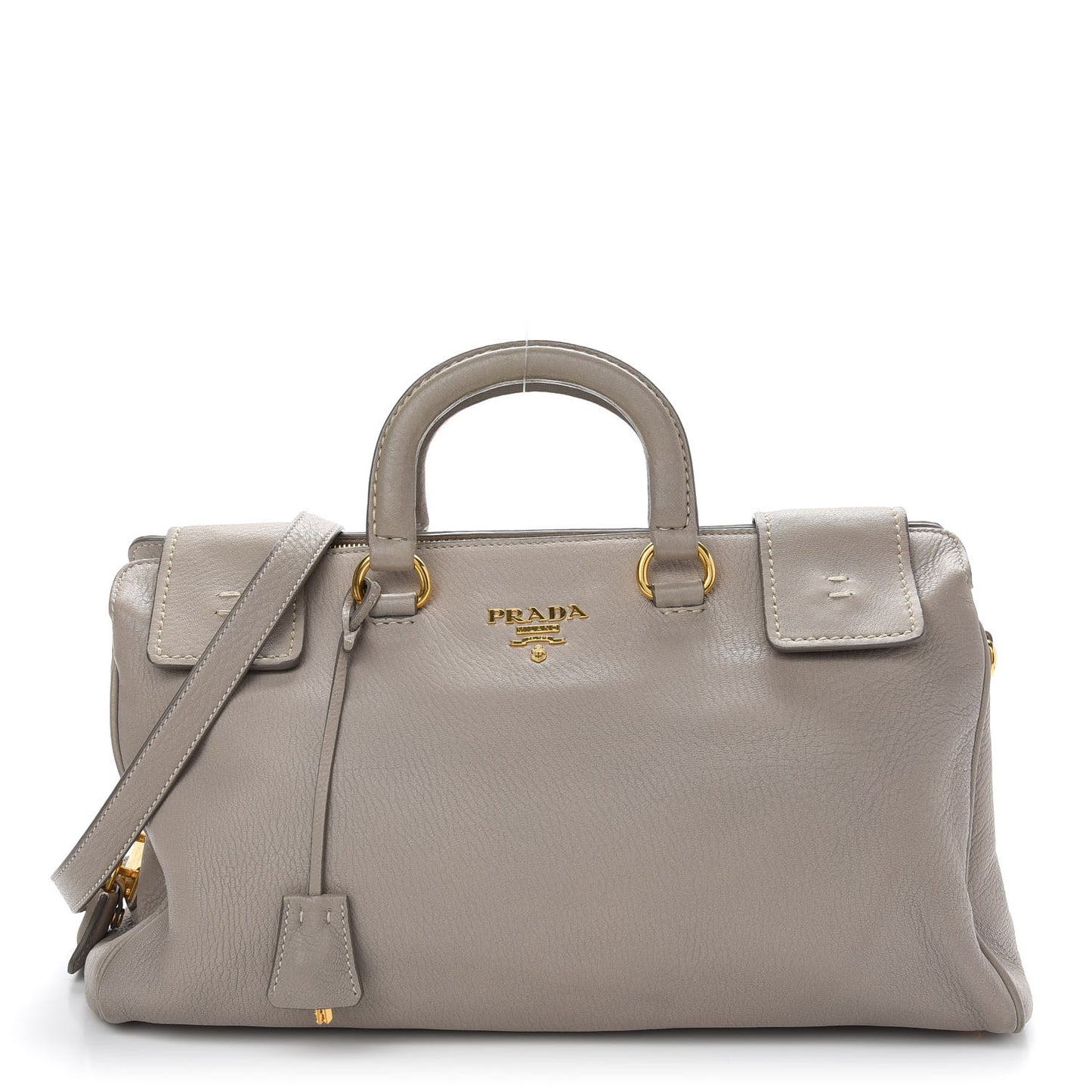 Vitello Shopping Satchel Argilla