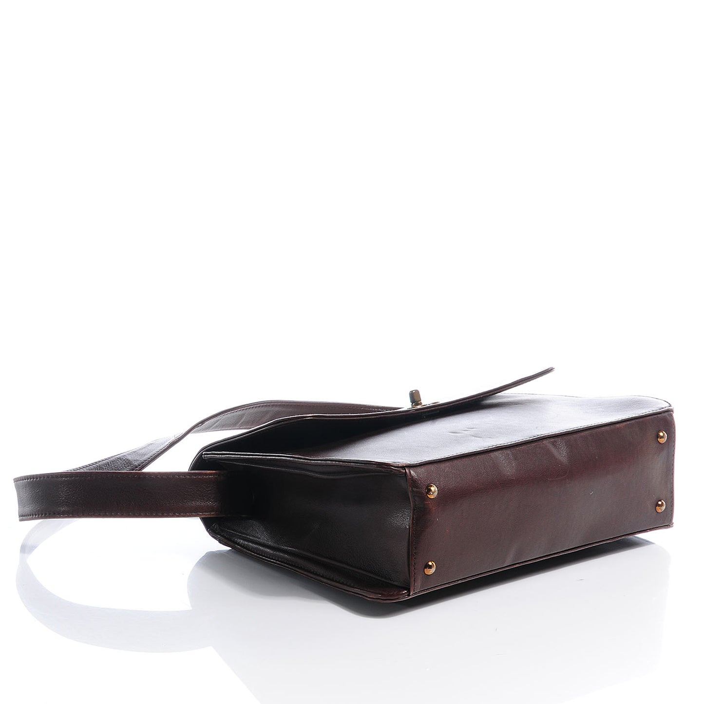Calfskin Shoulder Bag Brown
