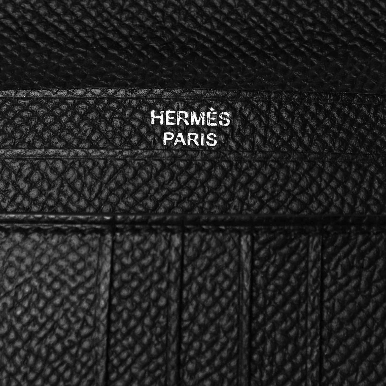 Hermes Epsom Matte Alligator Bearn Compact Touch Wallet Black 6 of 8