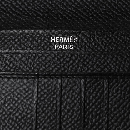 Hermes Epsom Matte Alligator Bearn Compact Touch Wallet Black 6 of 8