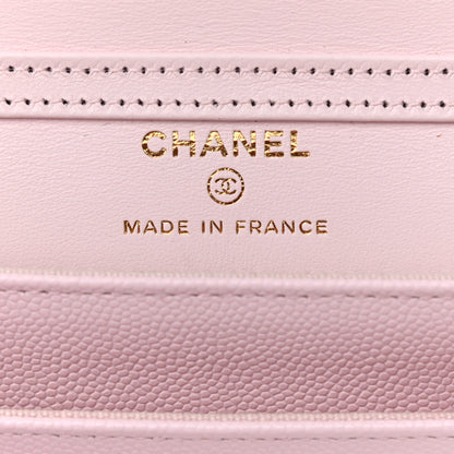 Chanel Caviar Quilted Wallet On Chain WOC Light Pink 6 of 11