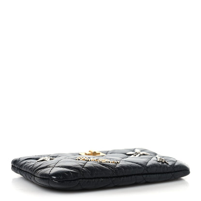 Chanel Aged Calfskin Quilted Lucky Charms 2.55 Small Reissue Cosmetic Case Black 4 of 8