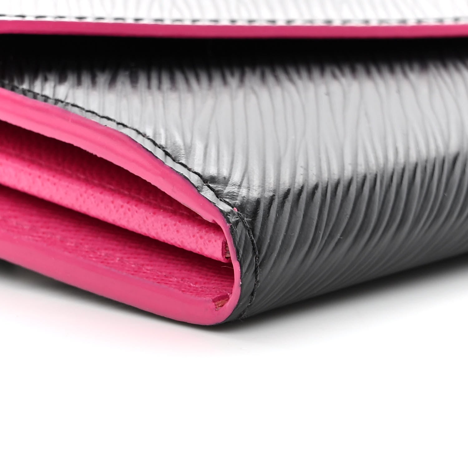 Louis Vuitton Epi Sarah Wallet NM Black Hot Pink 8 of 9