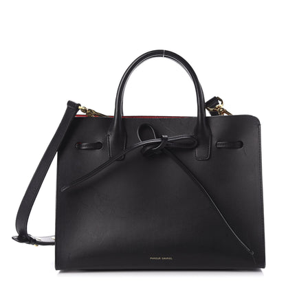 Mansur Gavriel Vegetable Tanned Calfskin Mini Mini Sun Bag Black Flamma 1 of 10