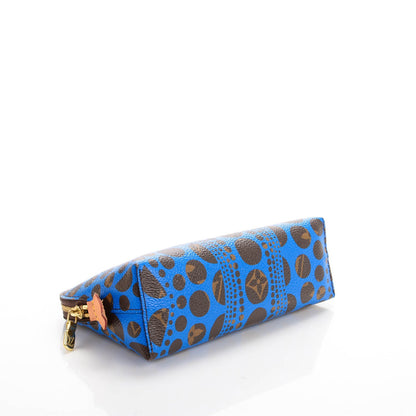 Louis Vuitton Monogram Kusama Pumpkin Dots Cosmetic Pouch Blue 4 of 7