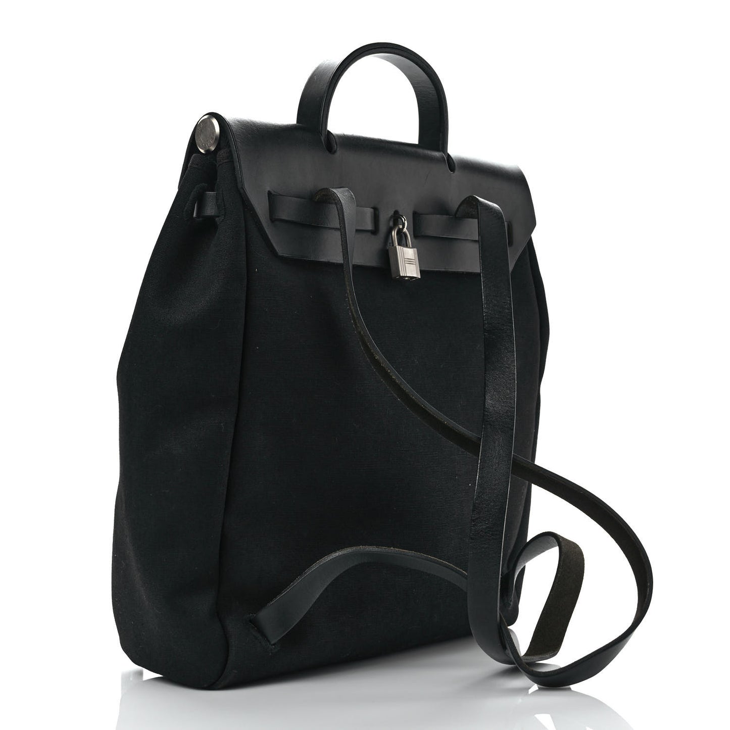 Toile Vache Calfskin Herbag 30 PM Backpack Black