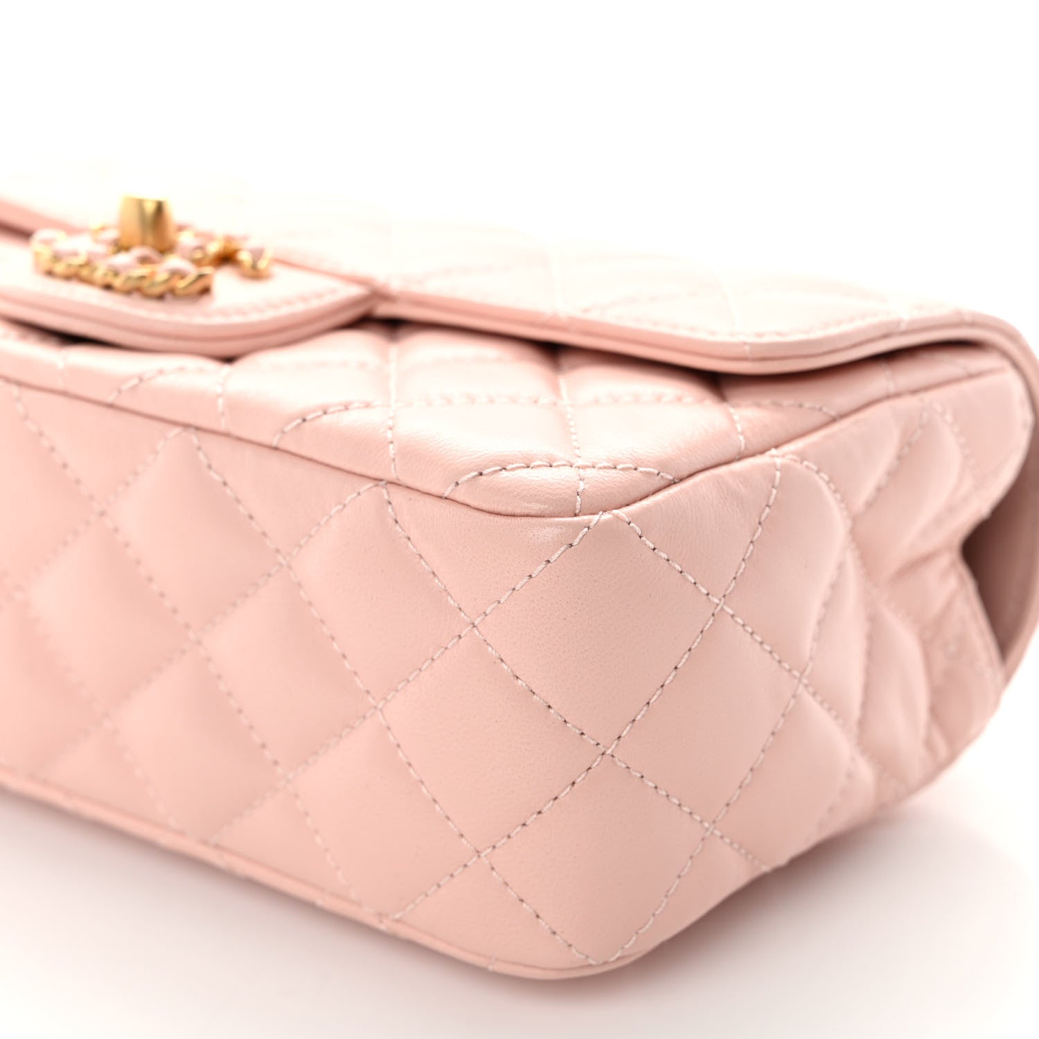 Chanel Lambskin Quilted Mini Strass On Top Flap Light Pink 10 of 11