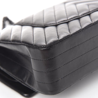 Chanel Lambskin Chevron Quilted Medium Double Flap So Black 16 of 21