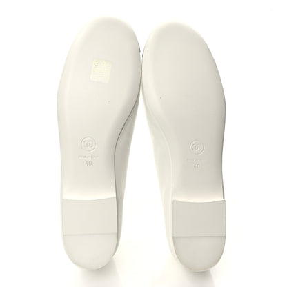 Chanel Lambskin Mary Jane Flats 40 White Black 5 of 9
