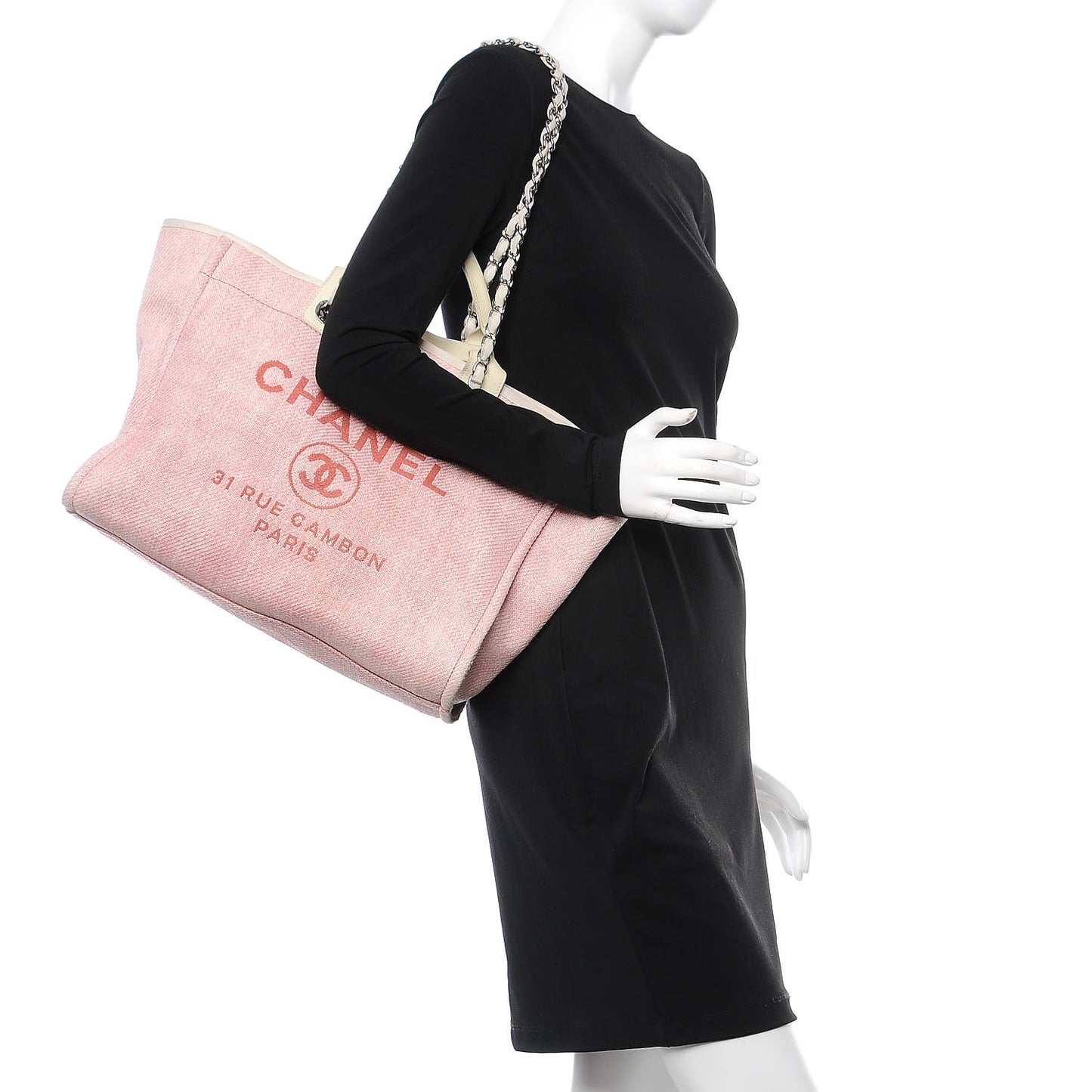 Canvas Large Deauville Tote Pink