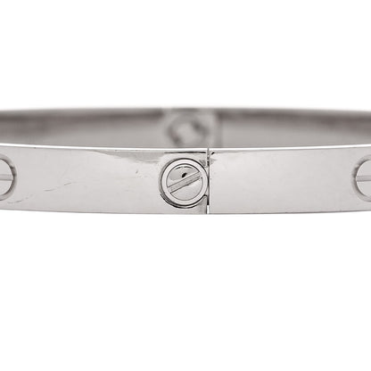 Cartier 18K White Gold LOVE Bracelet 21 5 of 9