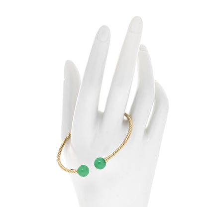 David Yurman 18K Yellow Gold Chrysoprase 8.5mm Solari Bead Bracelet 2 of 5