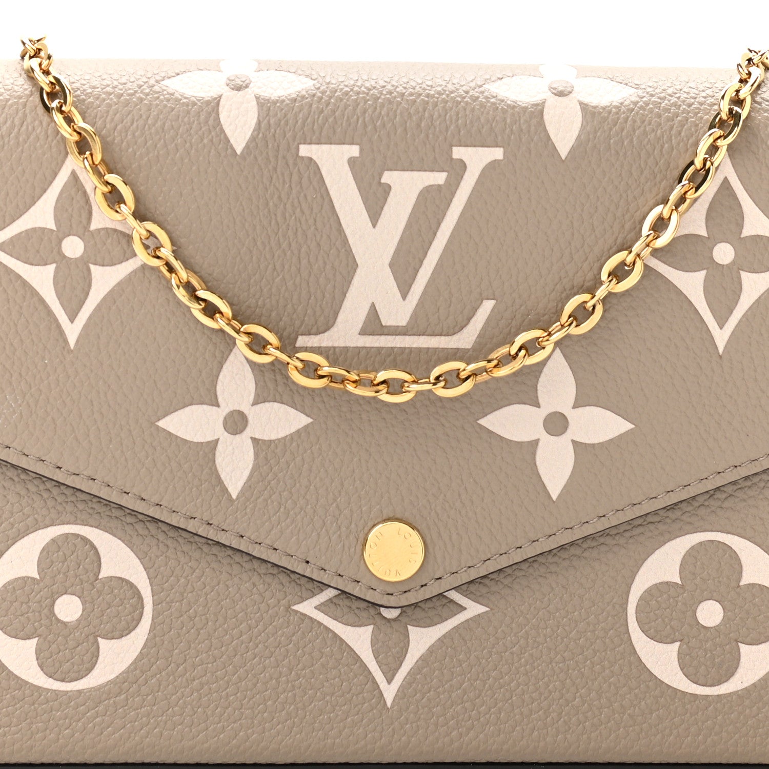 Louis Vuitton Empreinte Monogram Giant Felicie Pochette Tourterelle Creme 9 of 12