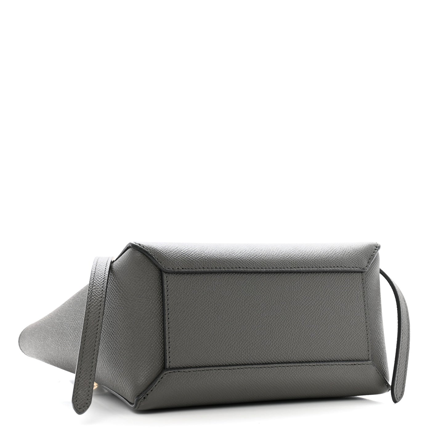 Grained Calfskin Nano Belt Bag Grey