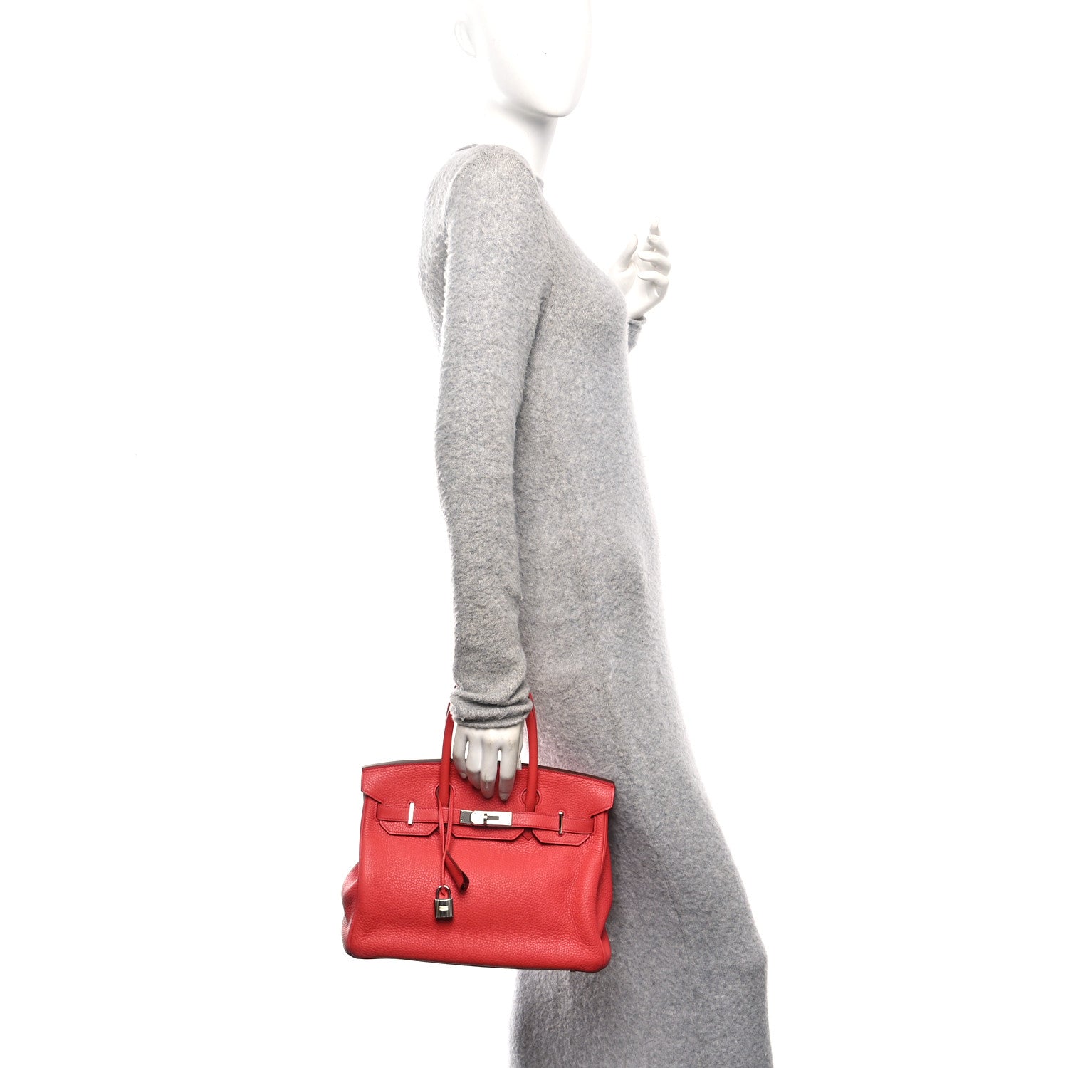 Hermes Taurillon Clemence Birkin 30 Geranium 2 of 10