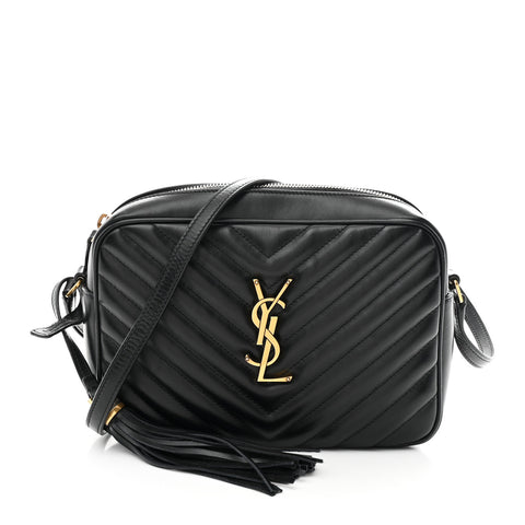 Calfskin Matelasse Monogram Lou Camera Bag Black