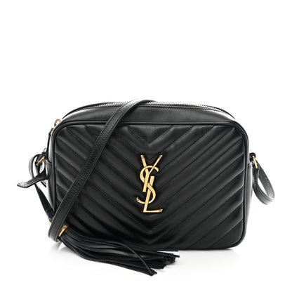 Saint Laurent Calfskin Matelasse Monogram Lou Camera Bag Black 1 of 10