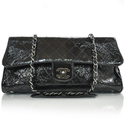 Chanel Patent Quilted Ritz Flap Bag Black 1 of 13