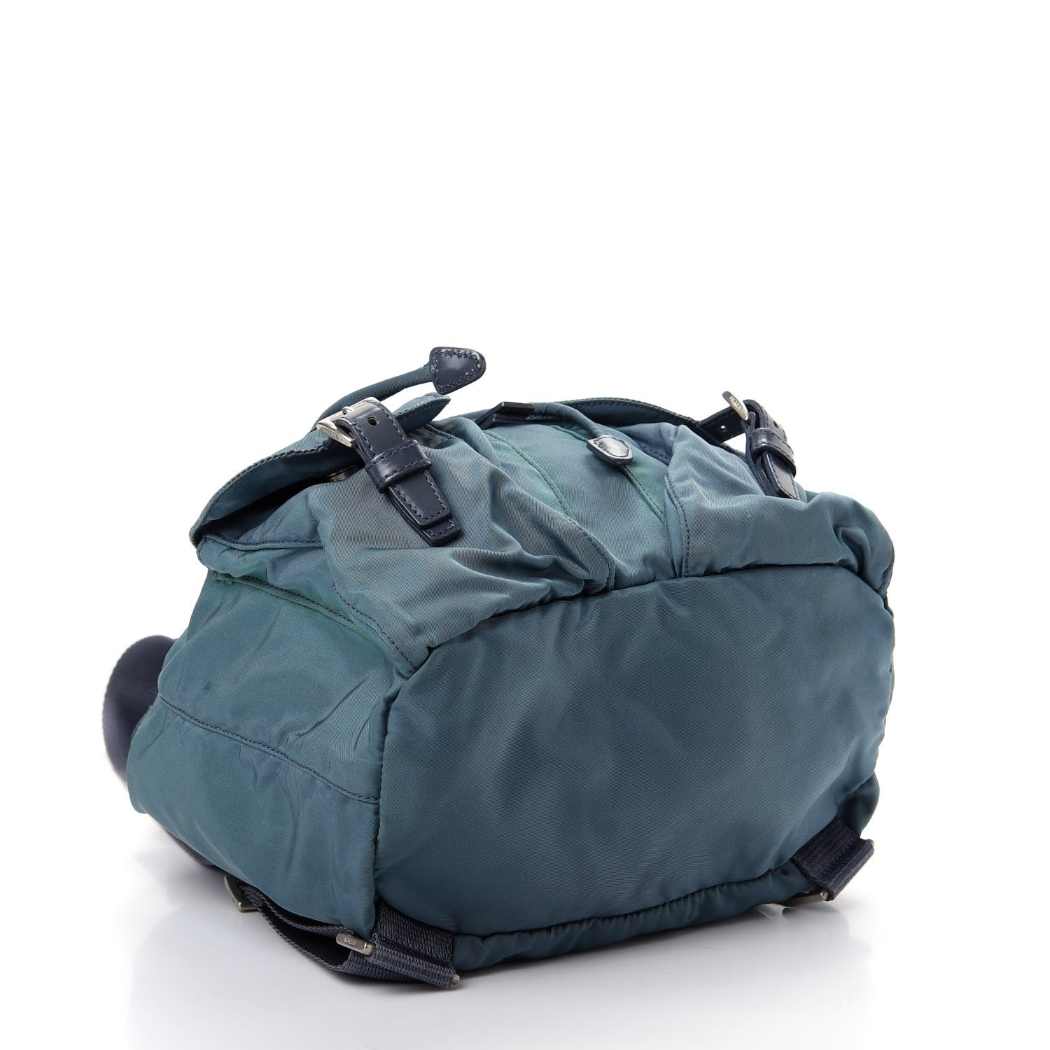 Prada Tessuto Nylon Saffiano Vela Backpack Blue 3 of 11