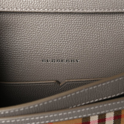Burberry Grainy Calfskin Vintage Check Small Macken Crossbody Bag Taupe Brown 6 of 13