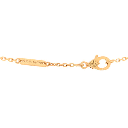 Van Cleef & Arpels 18K Yellow Gold Mother of Pearl Vintage Alhambra Pendant Necklace 4 of 5