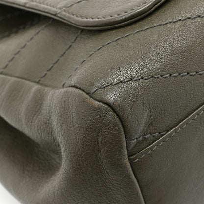 Saint Laurent Vintage Lambskin Chevron Monogram Medium Nolita Military Olive 11 of 13