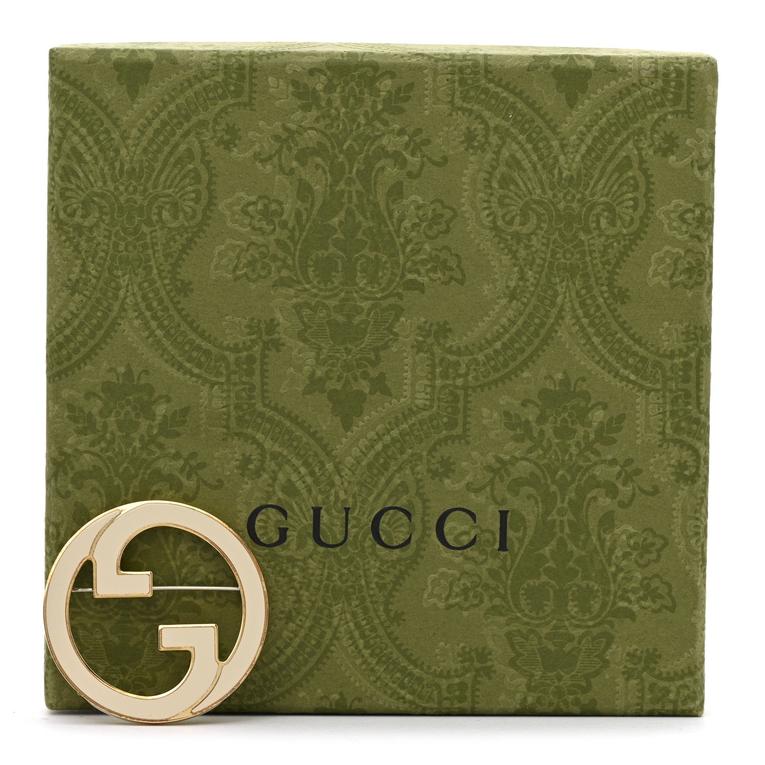 Gucci Metal Enamel Blondie Brooch New Ivoire 5 of 5