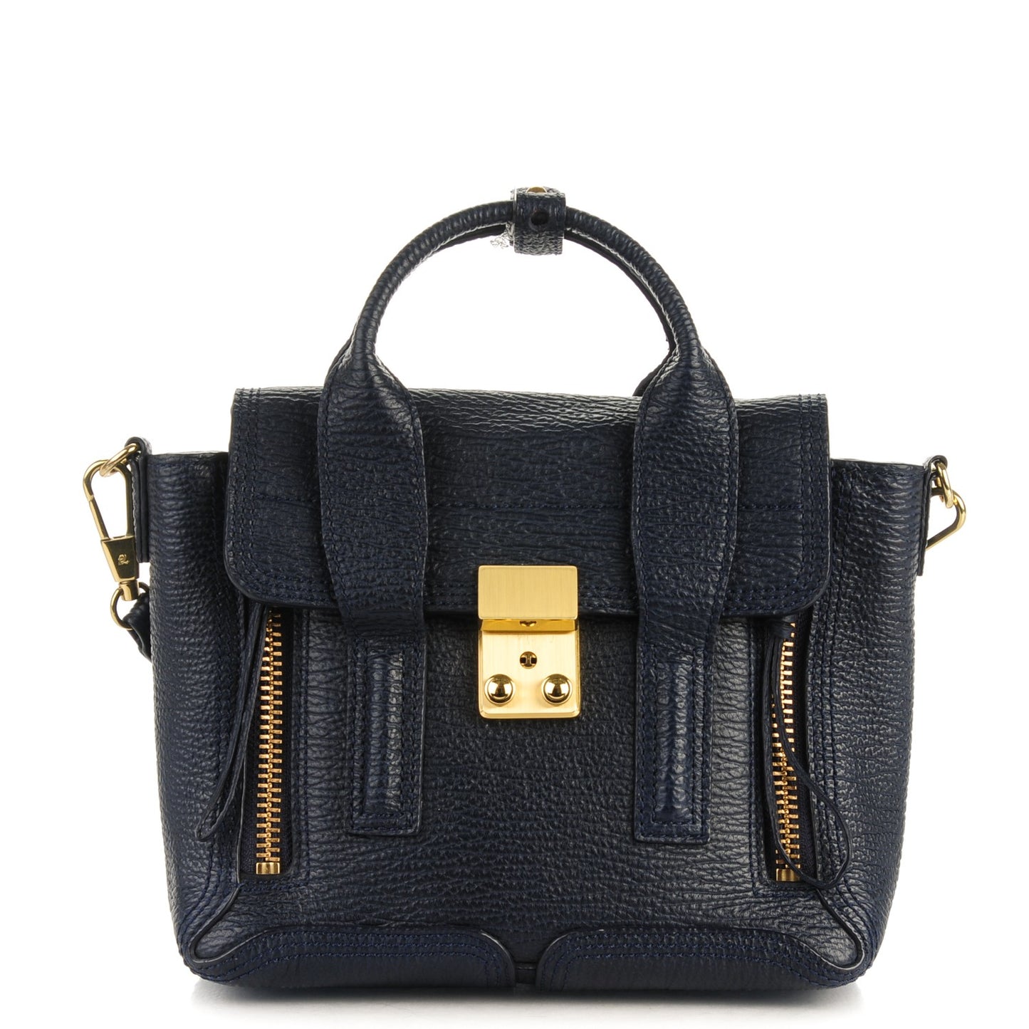 3.1 Textured Calfskin Mini Pashli Satchel Ink